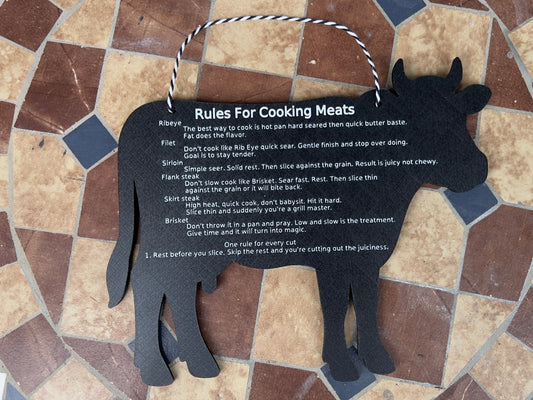 Rules for cooking meats